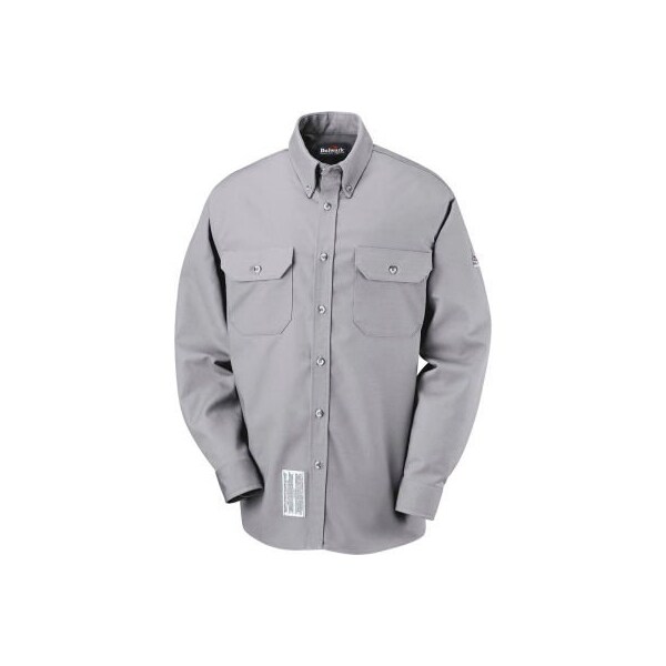 EXCEL FR ComforTouch FR Dress Uniform Shirt SLU2, Silver Gray, Size M Regular